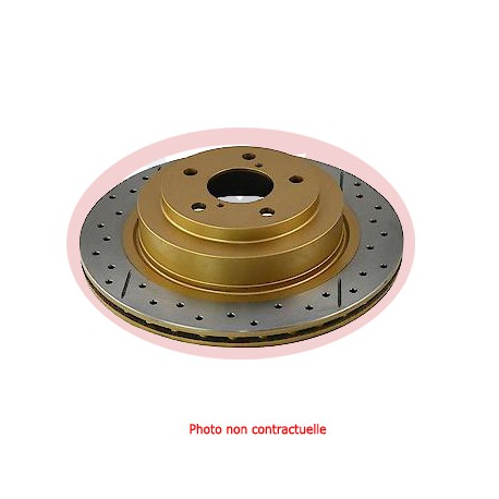 Brake disc FRONT DBA - LAND CRUISER SERIES 9 (96/03) - Drilled / grooved - 319mm (Unit) NO CE