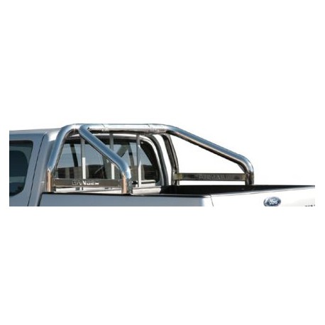 ROLL BAR INOX TRIPLE TUBES Ø 76 FORD RANGER 2007/2009 AVEC MARQUAGE