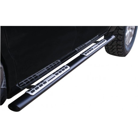 TUBES MARCHE PIEDS OVALE INOX NOIR DESIGN TOYOTA HILUX 2005/2015 X CA