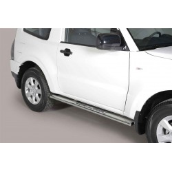 TUBES MARCHE PIEDS OVALE INOX DESIGN MITSUBISHI PAJERO 3 PORTES 2007+