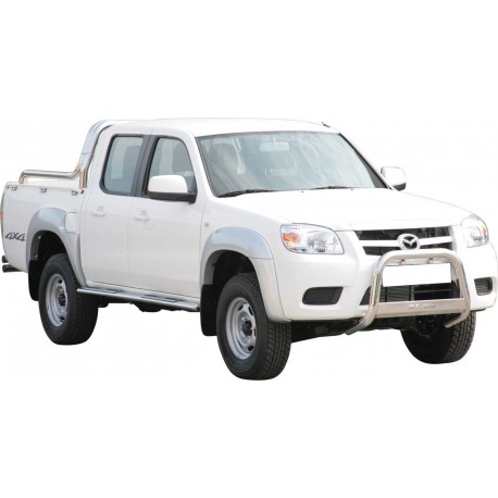 TUBES MARCHE PIEDS OVALE INOX DESIGN MAZDA BT50 DOUBLE CAB 09/11