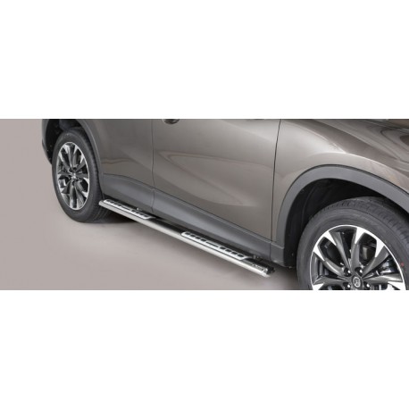 TUBES MARCHE PIEDS OVALE INOX DESIGN MAZDA CX-5 2015+ 5P