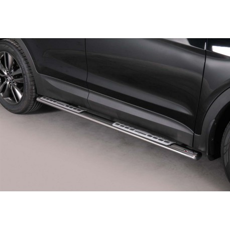 TUBES MARCHE PIEDS OVALE INOX DESIGN HYUNDAI SANTA FE 2012+