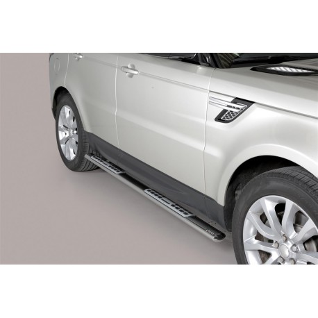 TUBES MARCHE PIEDS OVALE INOX DESIGN LANDROVER RANGE ROVER SPORT 14+