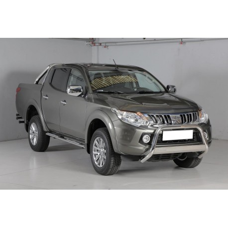 TUBES MARCHE PIEDS OVALE INOX DESIGN MITSUBISHI L200 DOUBLE CAB 2016+