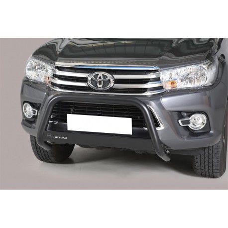 MEDIUM BAR INOX Ø 63 TOYOTA HILUX 2016+ CE THERMOLAQUE NOIR