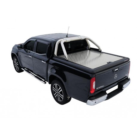 TONNEAU COVER ALU MERCEDES CLASSE X 2017+ DOUBLE CAB - THERMOLAQUE NOIR