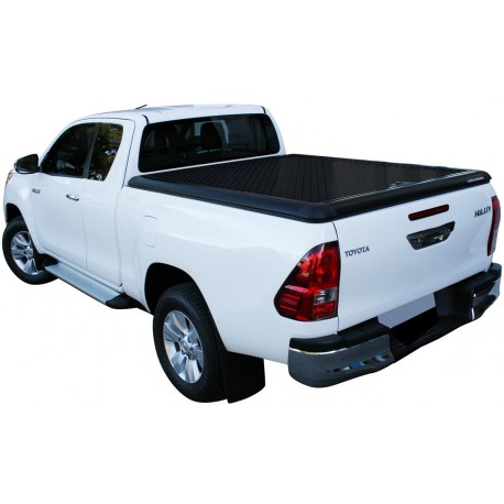 TONNEAU COVER ALU TOYOTA HILUX 2016+ DOUBLE CAB THERMOLAQUE NOIR