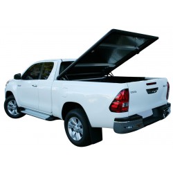 TONNEAU COVER ALU TOYOTA HILUX 2016+ EXTRA CAB THERMOLAQUE NOIR