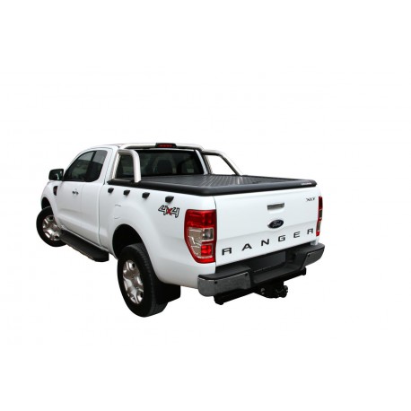 TONNEAU COVER ALU NOIR FORD RANGER DOUBLE CAB 2012+ COMP ROLL BAR OEM