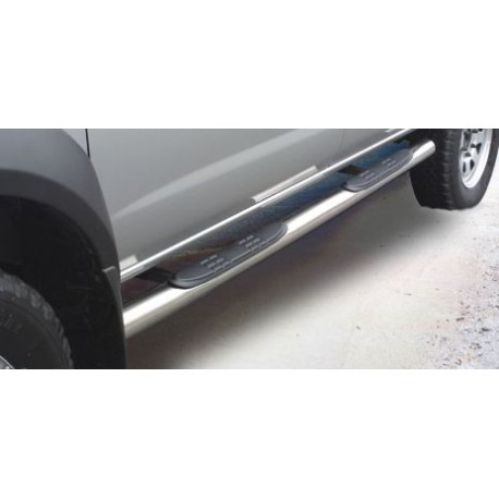 TUBES MARCHE PIEDS INOX  Ø 76 NISSAN NAVARA DOUBLE CAB 2002/2005