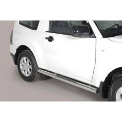 TUBES MARCHE PIEDS INOX Ø 76 MITSUBISHI PAJERO DID 2007+ 3 PORTES