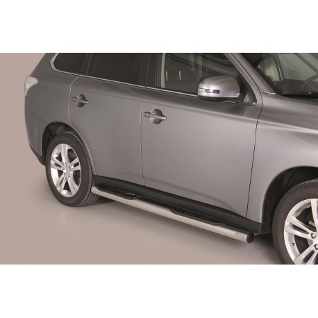 TUBES MARCHE PIEDS INOX Ø 76 MITSUBISHI OUTLANDER 2013+/2015+