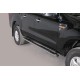 TUBES MARCHE PIEDS OVALE INOX Ø 76 FORD RANGER 2012+ DOUBLE CAB