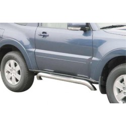 TUBES MARCHE PIEDS RADIAL INOX Ø76 MITSUBISHI PAJERO DID 2007/2014 5P