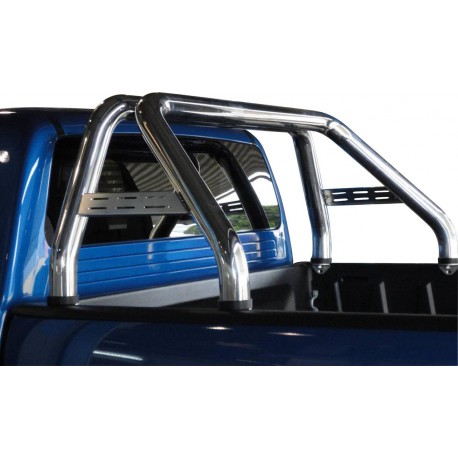 ROLL BAR INOX Ø70 NISSAN D40 05/15 MONTAGE AVEC BAC DE BENN SS REBORD