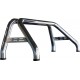 ROLL BAR INOX Ø70 NISSAN D40 05/15 MONTAGE AVEC BAC DE BENN SS REBORD