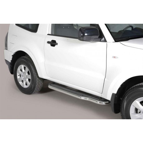 MARCHE-PIEDS INOX Ø50 MITSUBISHI PAJERO DID 2007+ 3 PORTES