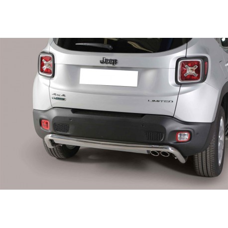 PARE CHOC ARRIERE INOX Ø 50 JEEP RENEGADE 2014+ (inclus TrailHawk) - Non Ce