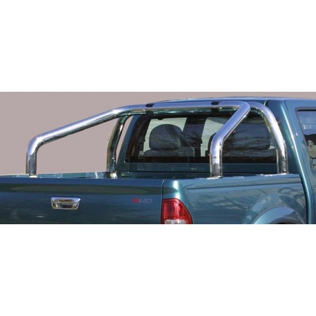 ROLL BAR INOX NOIR DBL TUBE Ø 76 ISUZU DMAX (bord benne) 2003/2011