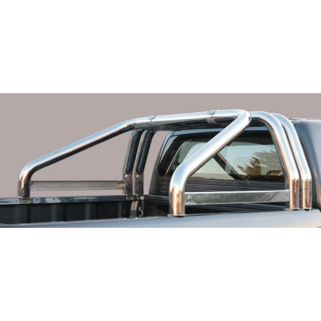 ROLL BAR INOX TRIPLE TUBES Ø 76 AVEC MARQUAGE NISSAN D40 05/15