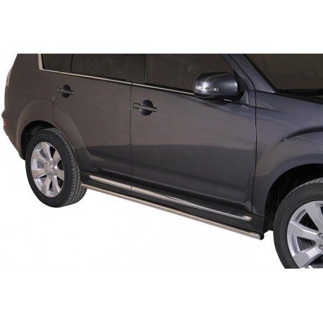 TUBES PROTECTION MARCHE-PIEDS INOX Ø40 MITSUBISHI OUTLANDER 2010/2012