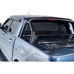 ROLL BAR INOX DOUBLE TUBE Ø70 POUR TANGO SYSTEM FORD RANGER 2012+ DC
