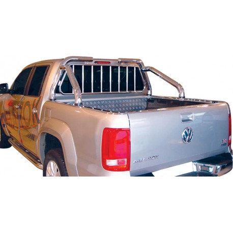 ROLL BAR INOX MTC Ø 76 + GRILLE DE PROTECTION VOLKSWAGEN AMAROK