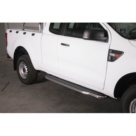 MARCHE-PIEDS INOX Ø50 FORD RANGER 2012+ SUPER CAB