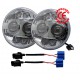 LIGHT LED 7" Round Low-High beam 60W 9-32v CERTIFIED CE (Pair)