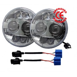 LIGHT LED 7" Round Low-High beam 60W 9-32v CERTIFIED CE (Pair)