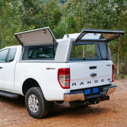 Alu-Cab Hardtop Explorer Ford Ranger 2012+ Extrakabine silber/ geriffelt