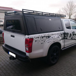 Hard top ALUCAB black and smooth for ISUZU DMAX EXTRA CAB (2012 - )