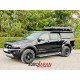 HARD-TOP ALU CAB Explorer - Ford Ranger 2012+ Double CAB - Noir / Strié / Grand porte arrière