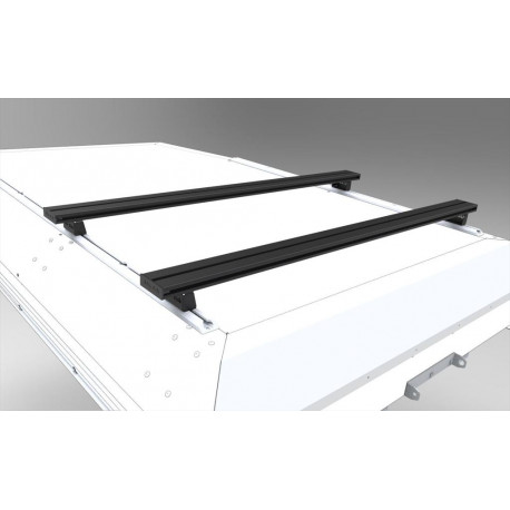 Load bars (two), 1 450 mm width High profile (WITHOUT feet) - black