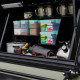 Alu-Cab Cupboard Large 730 x 750 Schwarz mit Kitchen Kit für Land Cruiser