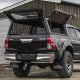 Toyota Hilux Revo 16+ DC canopy, black, smooth plate, full rear door