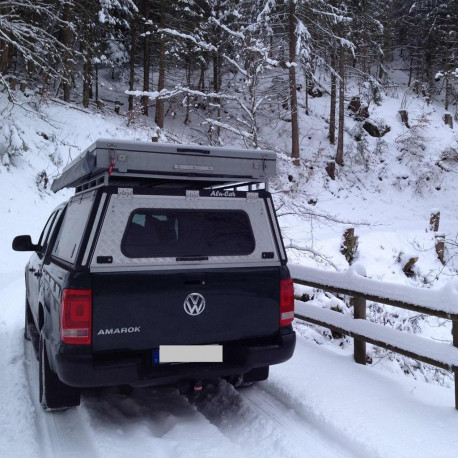 Alu-Cab Hardtop Explorer VW Amarok 2010+ Doppelkabine silber/ geriffelt