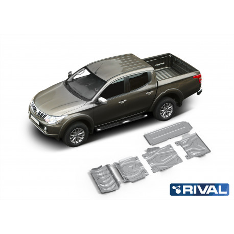 RIVAL aluminum shielding - Fuel tank - Mitsubishi L200 (2015+)