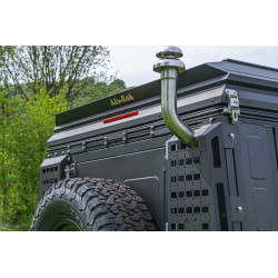 Alu-Cab - Right rear "Molle" plate with chimney location for ModCAP & Canopy Camper (DC & EC)